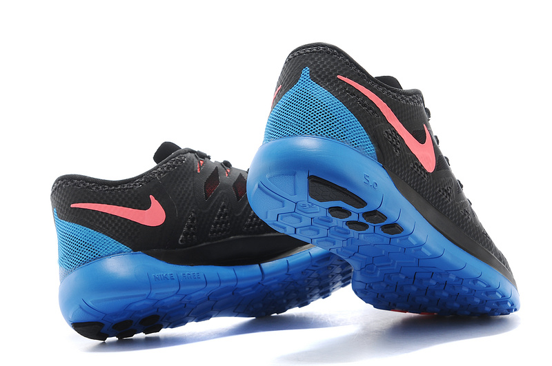 nouvelle Nike Free 5.0 en plus d hommes noirs roses chaussures de course bleu (3)